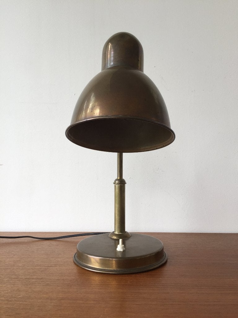 Vintage Bauhaus periode messing koper lamp Ruton, Antiek en Kunst, Antiek | Lampen, Ophalen of Verzenden