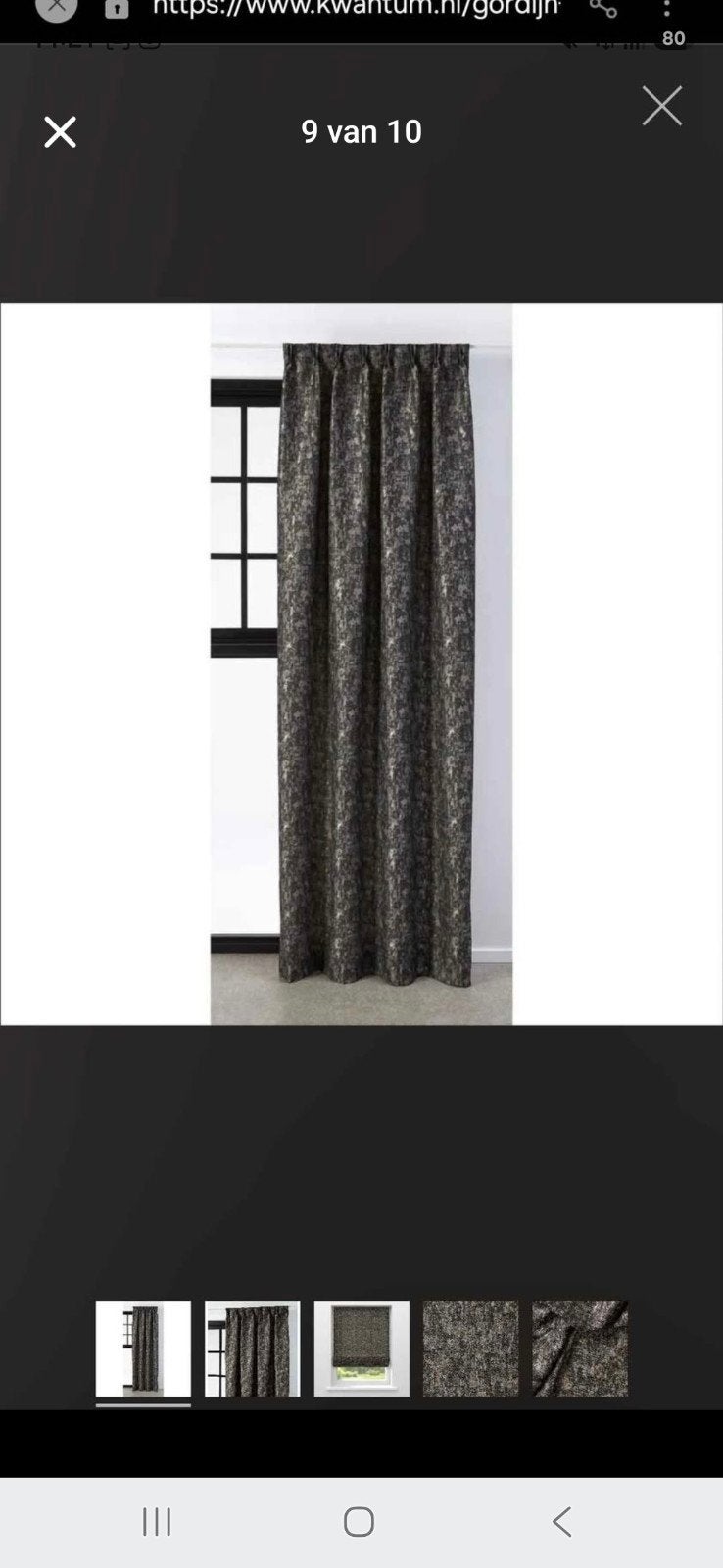 100% Verduisterende Gordijnen 251 x 490 cm, Ophalen, 251 cm, Kwantum, Bruin