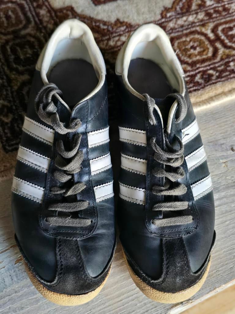 Vintage Adidas Pampas sneakers - Zwart met witte strepen, Adidas, Zwart, Ophalen of Verzenden, Sneakers of Gympen