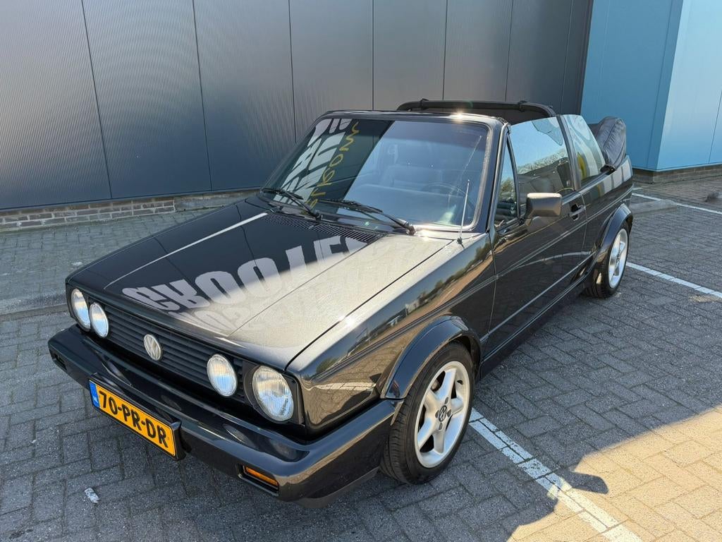Volkswagen Golf Cabriolet 1.8 Quartett Automaat , nieuwe APK, Zwart, Cabriolet, Zwart, Leder