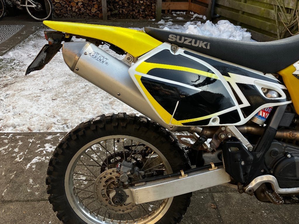 RVS Uitlaat DRZ400S met 2 slip-on dempers. Excl. bocht!, Ophalen of Verzenden, Gebruikt