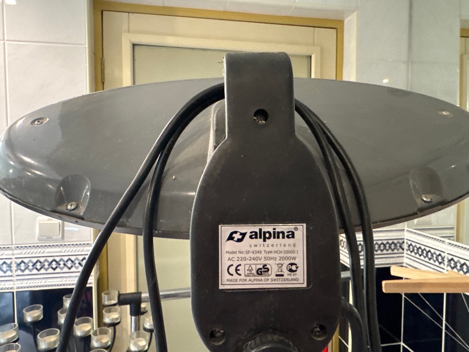 Alpina Warmtelamp op standaard - 2000W, Witgoed en Apparatuur, Ophalen, Gebruikt, Verwarmen