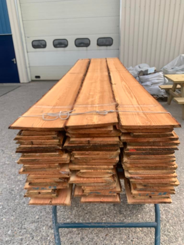 schaaldelen Douglas 410 cm.  €12,-, Tuin en Terras, Ophalen, Zo goed als nieuw, 250 cm of meer, Planken