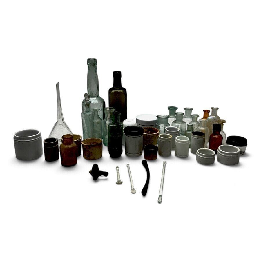 Lot divers apothekersglaswerk, Ophalen of Verzenden