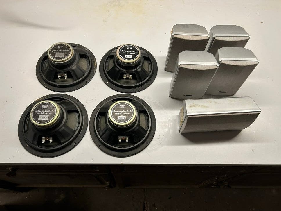 GRATIS Wharfedale luidsprekers en Pioneer surround speakers, Gebruikt, Wharfedale, Ophalen of Verzenden, Geschikt voor surround/home cinema