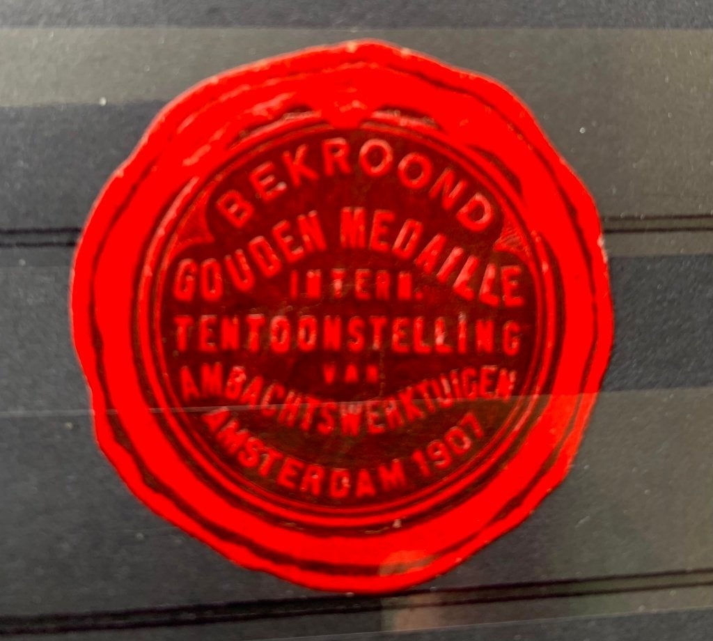 Sluitzegel A'dam '07 Int Tent Ambachtswerktuigen, Verzenden, T/m 1940, Gestempeld