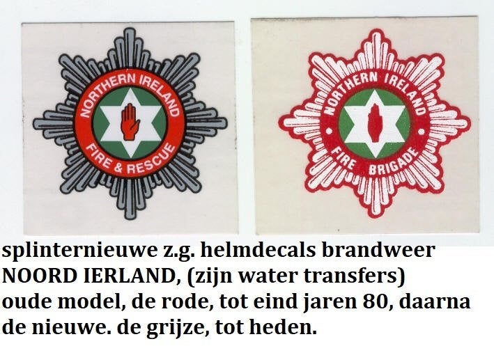 BRANDWEER IERLAND, originele helm decals, Ophalen of Verzenden, Nieuw
