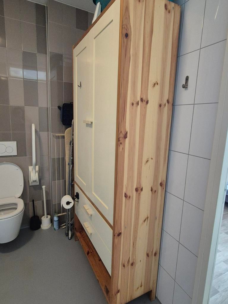 Hoge smalle kast zonder achterwand - 210x97x40 cm, Gebruikt, 200 cm of meer, 25 tot 50 cm, Overige houtsoorten