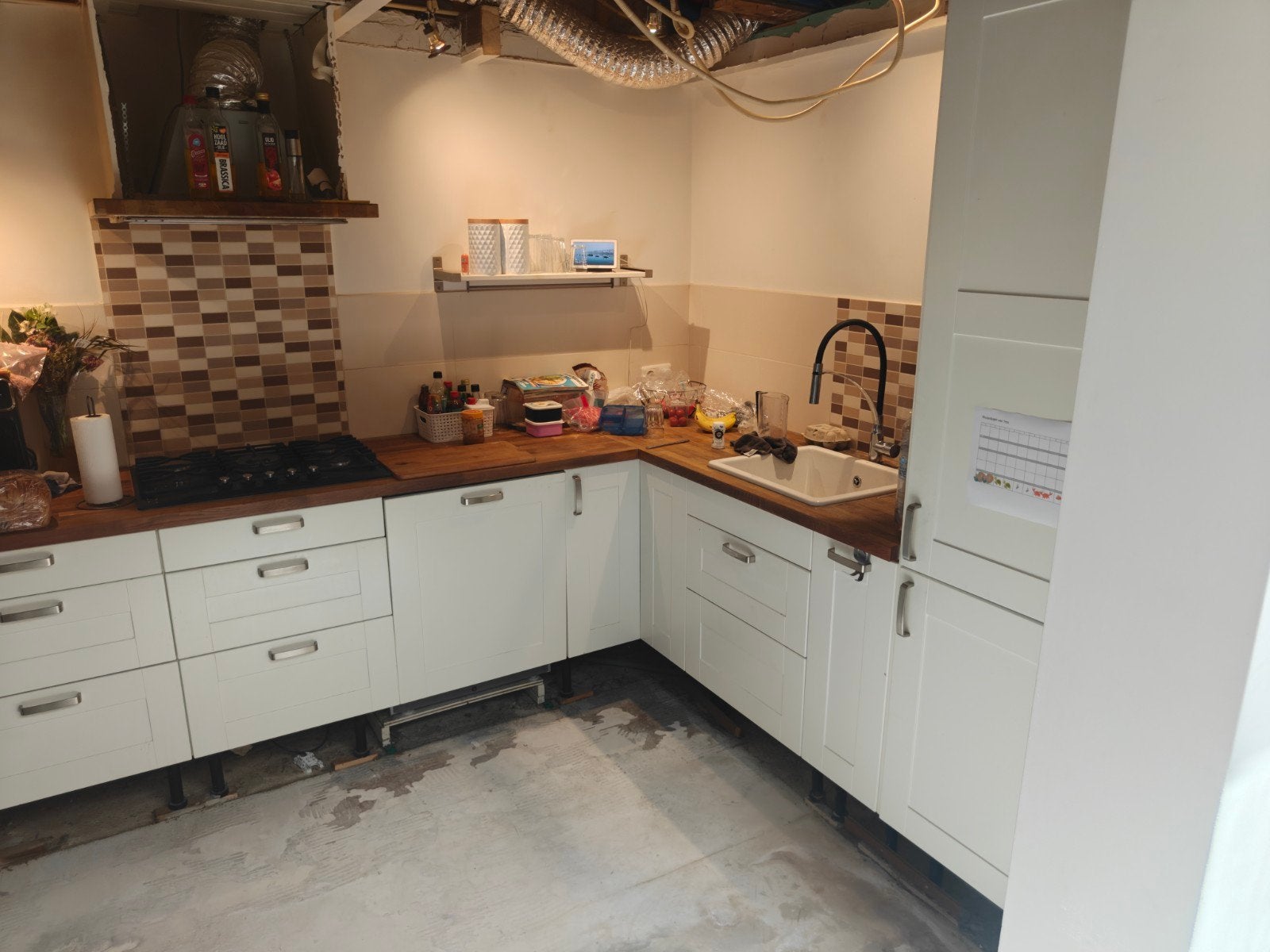 Tweedehands keuken, Huis en Inrichting, Keuken | Complete keukens, Ophalen, Gebruikt, Ikea, Wit