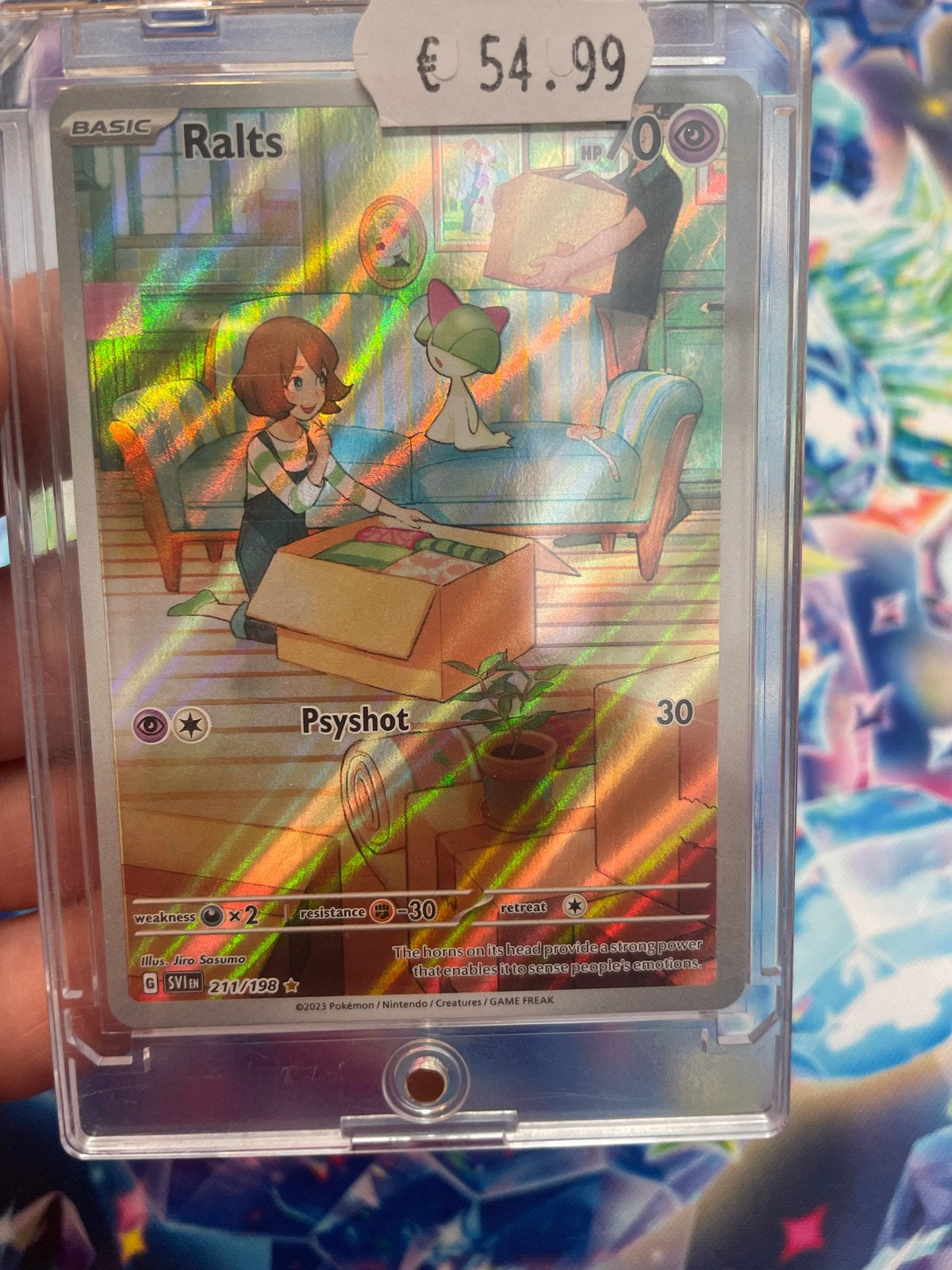 Ralts 211/198 SV01 Scarlet & Violet Near Mint, Ophalen of Verzenden, Zo goed als nieuw, Losse kaart, Foil