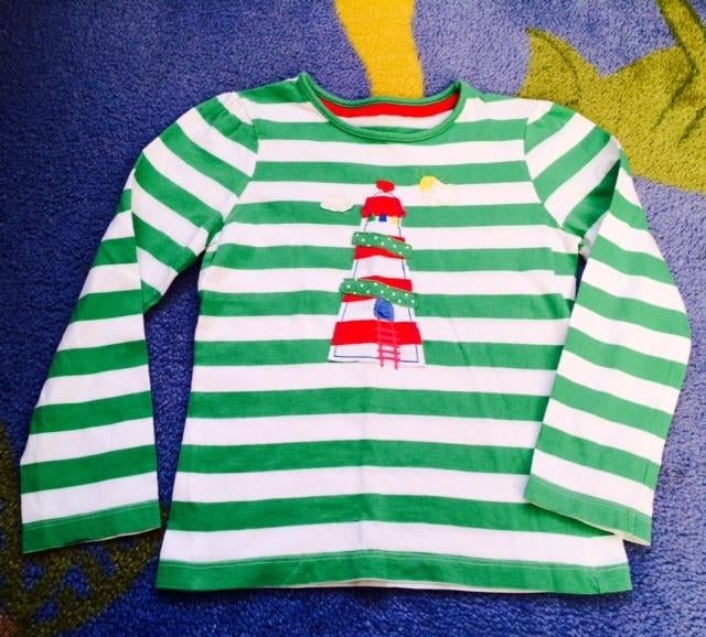 Mothercare groene gestreepte shirt longsleeve Vuurtoren 116, Kinderen en Baby's, Meisje, Nieuw, Ophalen of Verzenden, Shirt of Longsleeve