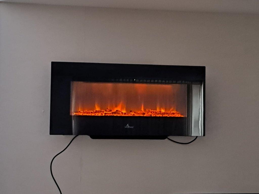 Sfeerhaard Livin Flame Brighton EF112A, Huis en Inrichting, Haarden, Ophalen, Zo goed als nieuw, Hangende haard, Elektrische haard