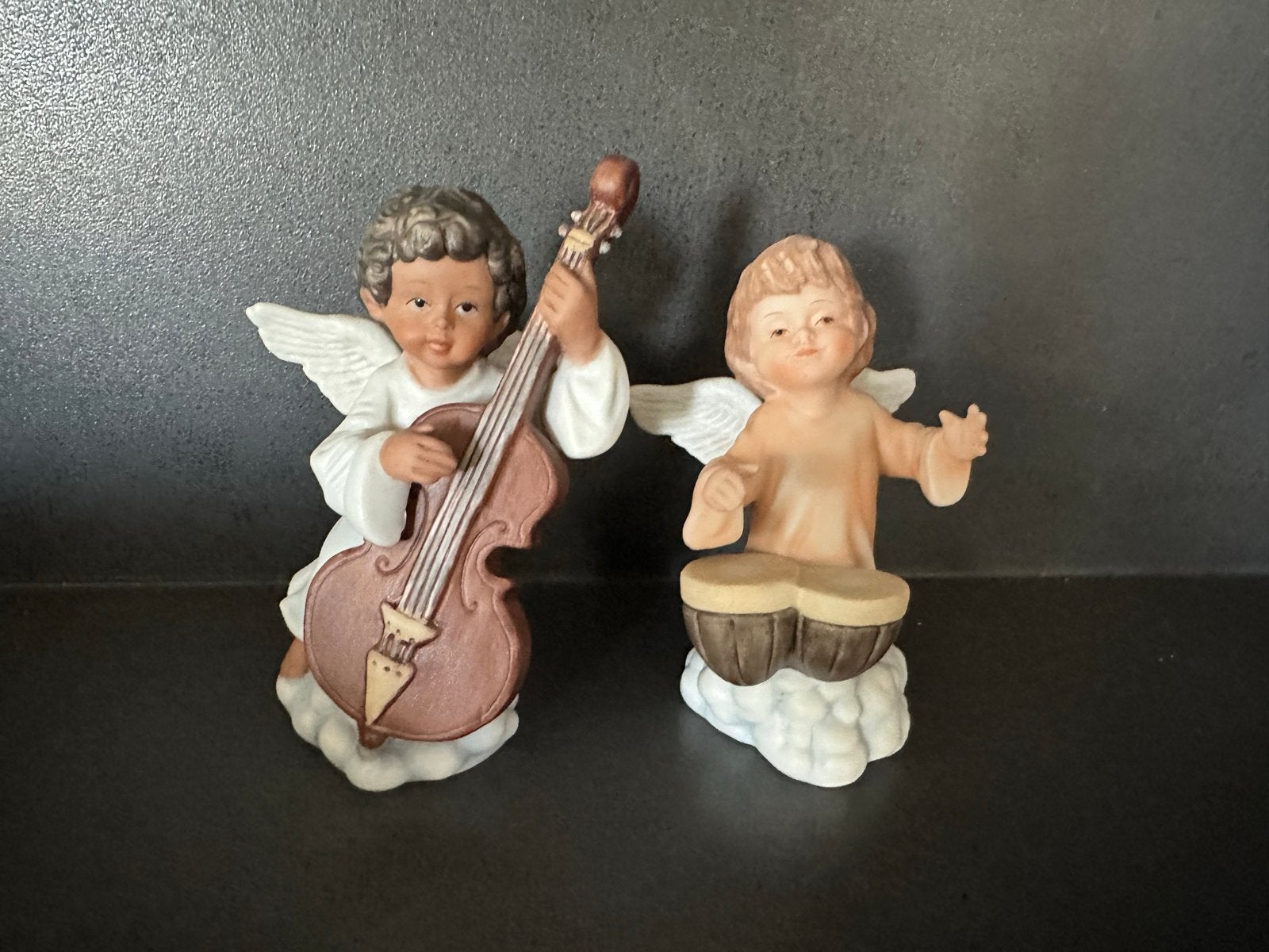 Twee Enesco Engelen Beeldjes - 1988 Made in Mexico, Ophalen of Verzenden, Zo goed als nieuw, Overige typen