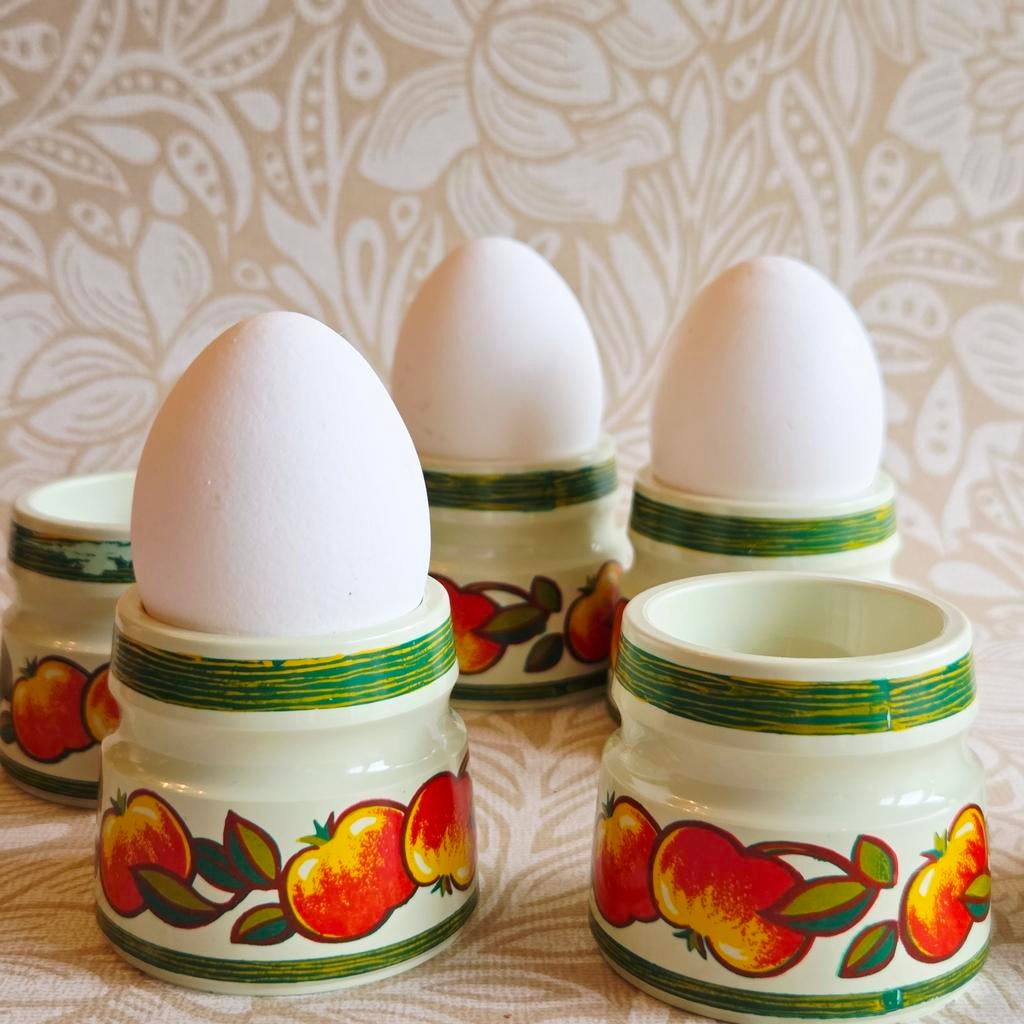Retro eierdopjes EMSA seventies, Antiek en Kunst, Curiosa en Brocante, Ophalen of Verzenden