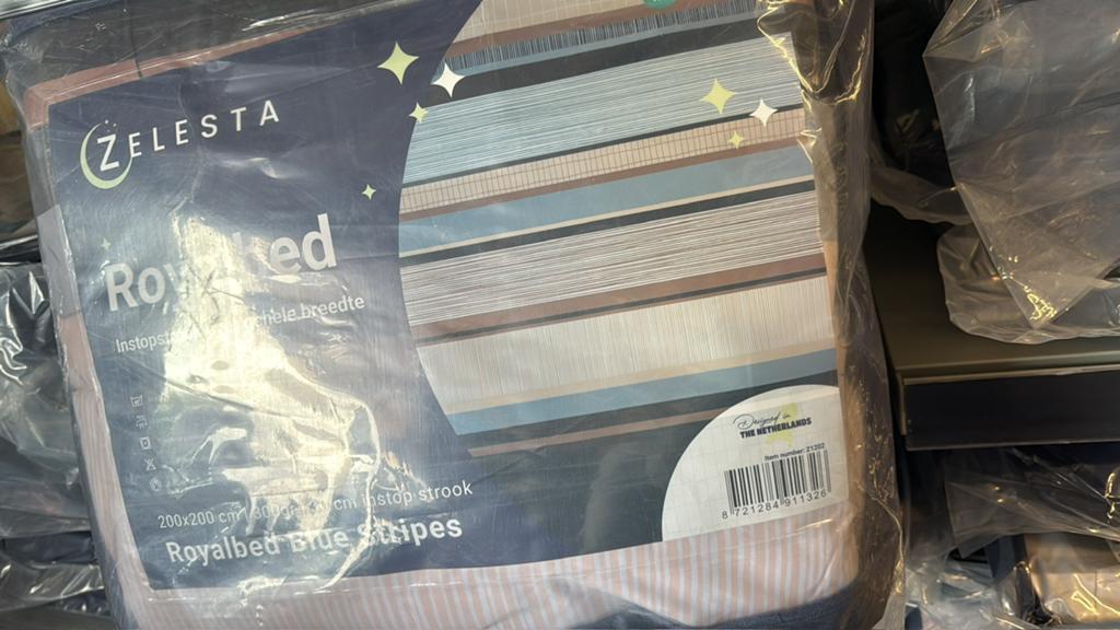 Nieuw Zelesta Royalbed Blue Stripes Dekbedovertrek 200x200, Blauw, Dekbedovertrek, Ophalen of Verzenden, Nieuw