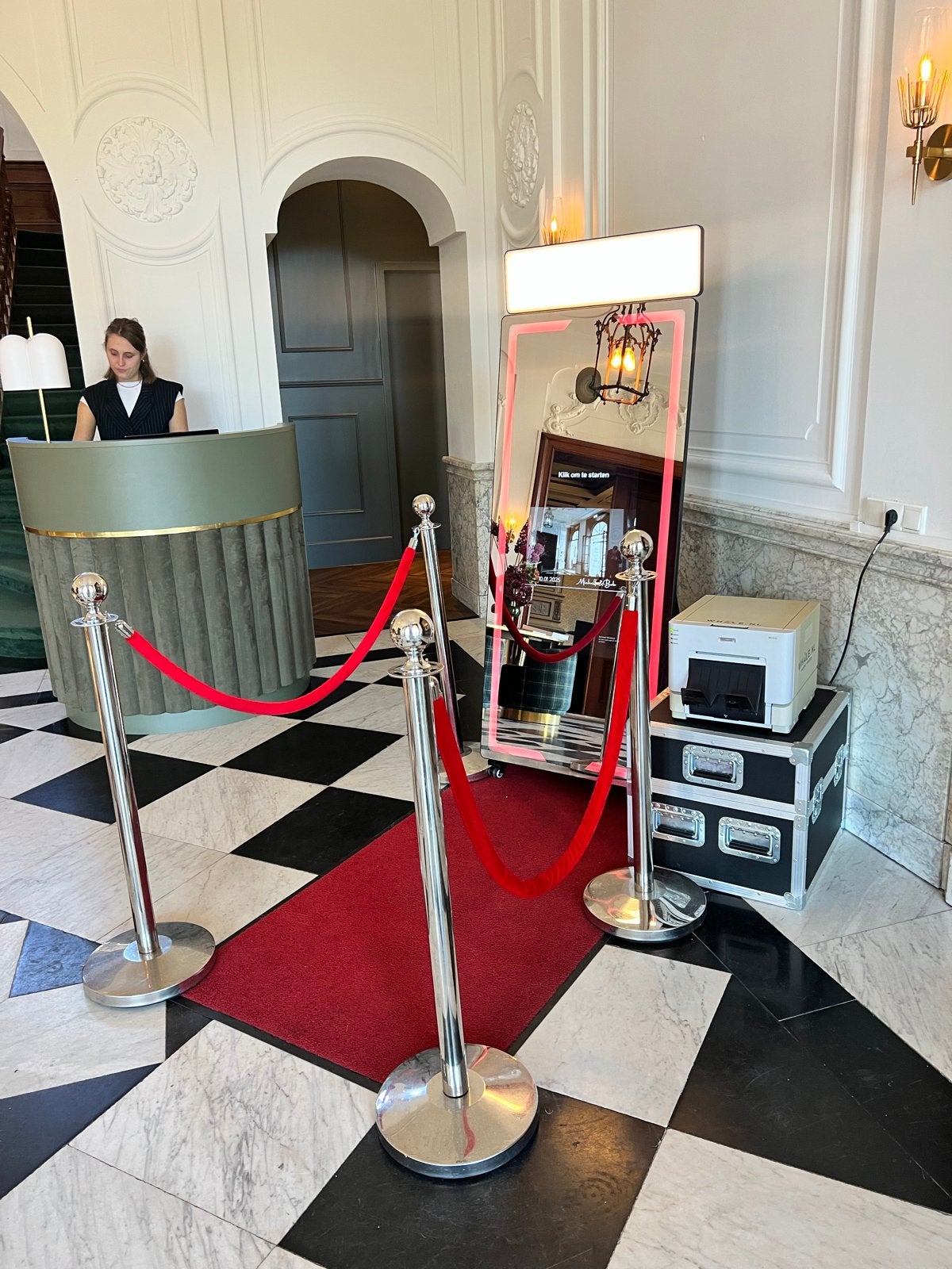 Photobooth met flightcases en DNP RX1HS printer, Ophalen, Gebruikt, Printer, Fax of Scanner