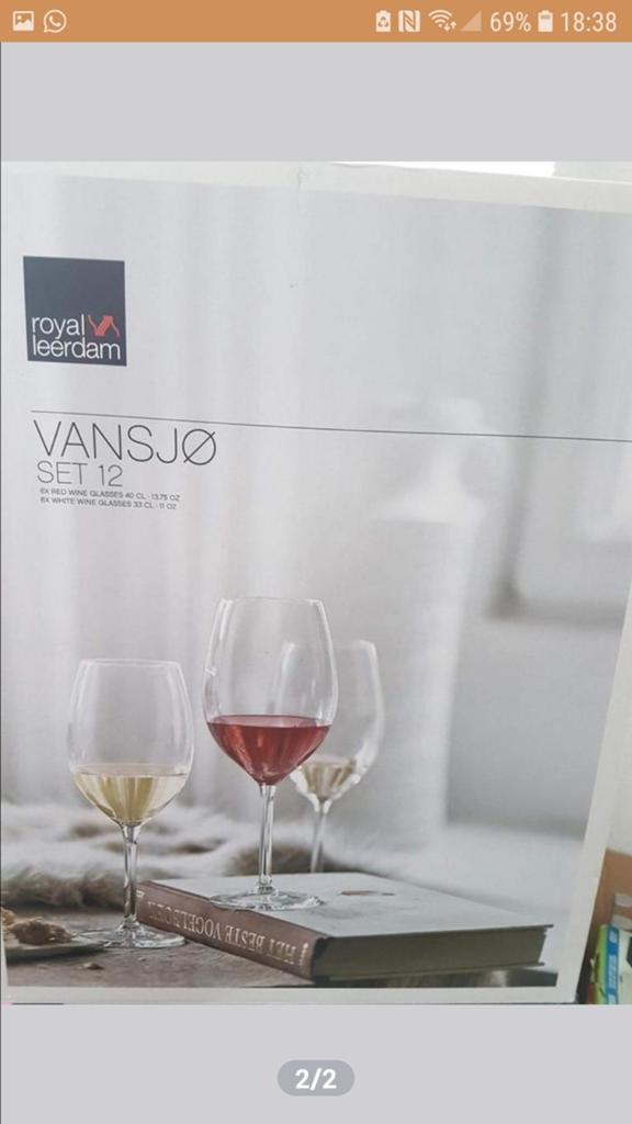 Royal Leerdam Vansjø wijnglazen, Ophalen, Nieuw, Overige merken, Glas