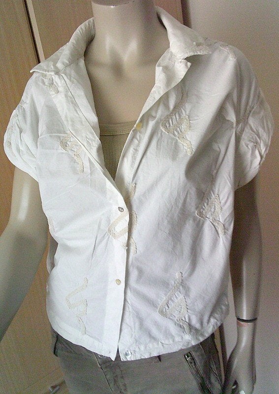 NUKUS Catalina To Embroidery offwhite/sand blouse S, Kleding | Dames, Verzenden, Beige, Maat 36 (S), Nukus