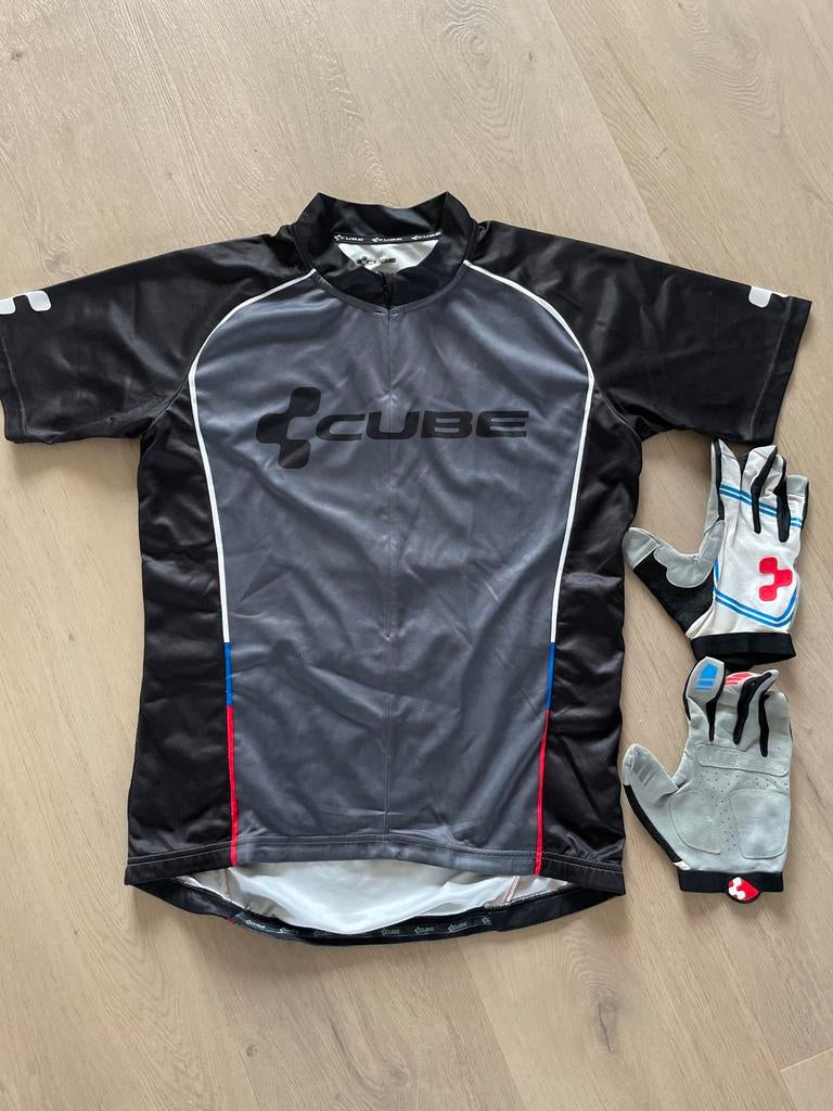 Cube Fiets Shirt XXL met Handschoenen, Fietsen en Brommers, Fietsaccessoires | Fietskleding, Gebruikt, Ophalen of Verzenden, Bovenkleding