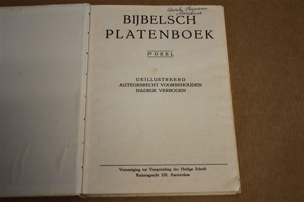 Bijbelsch platenboek. 2e deel, Oud Testament. ca. 1930., Ophalen of Verzenden, Gelezen