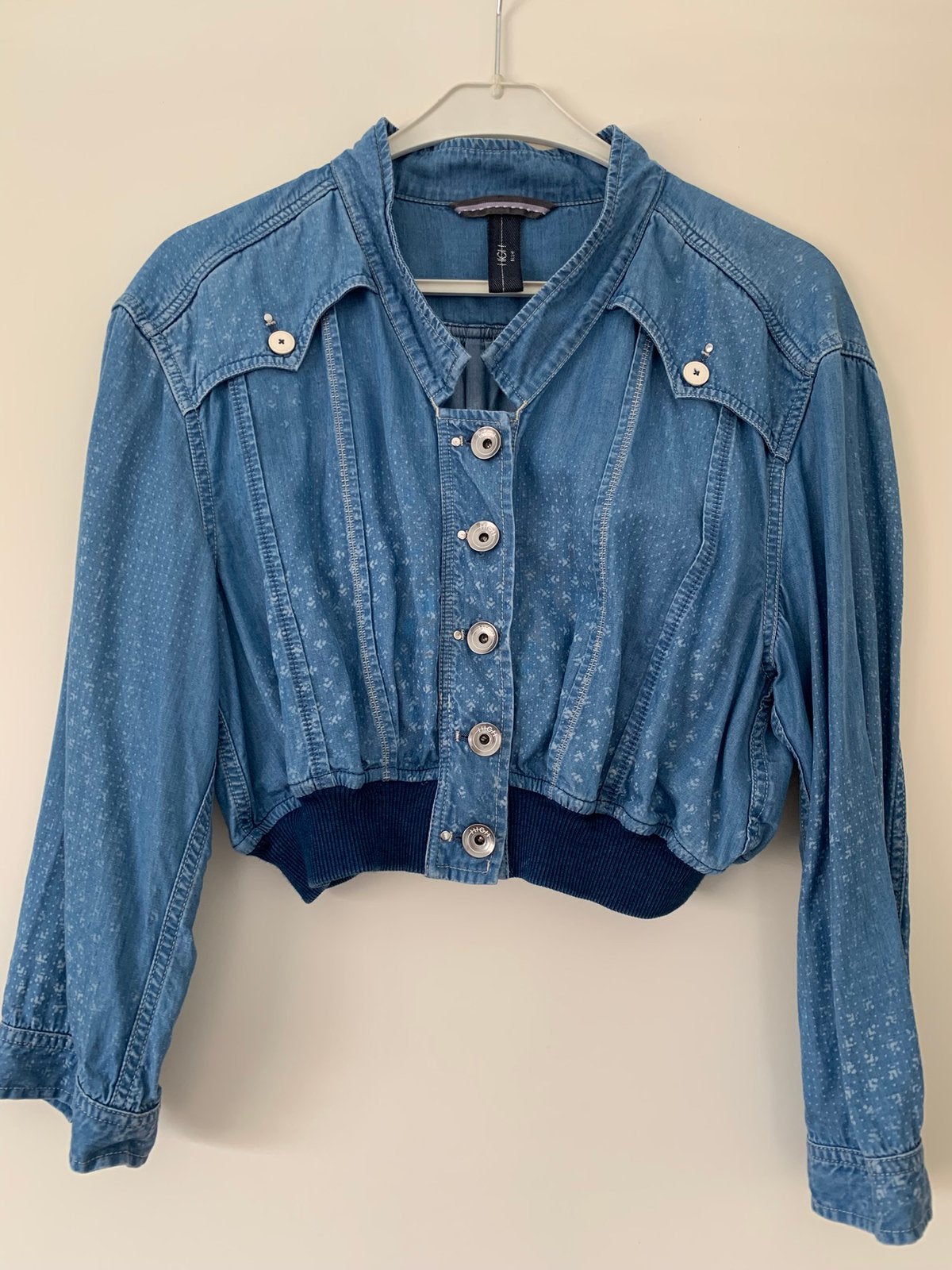 High Use, korte spijkerblouse/jasje, maat D42, Blauw, Maat 42/44 (L), Ophalen of Verzenden, Zo goed als nieuw