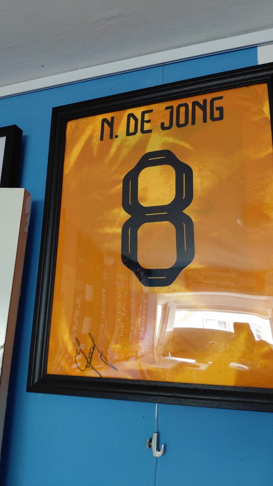 gesigneerd nigel de jong shirt (met lijst), Verzamelen, Ophalen of Verzenden, Zo goed als nieuw