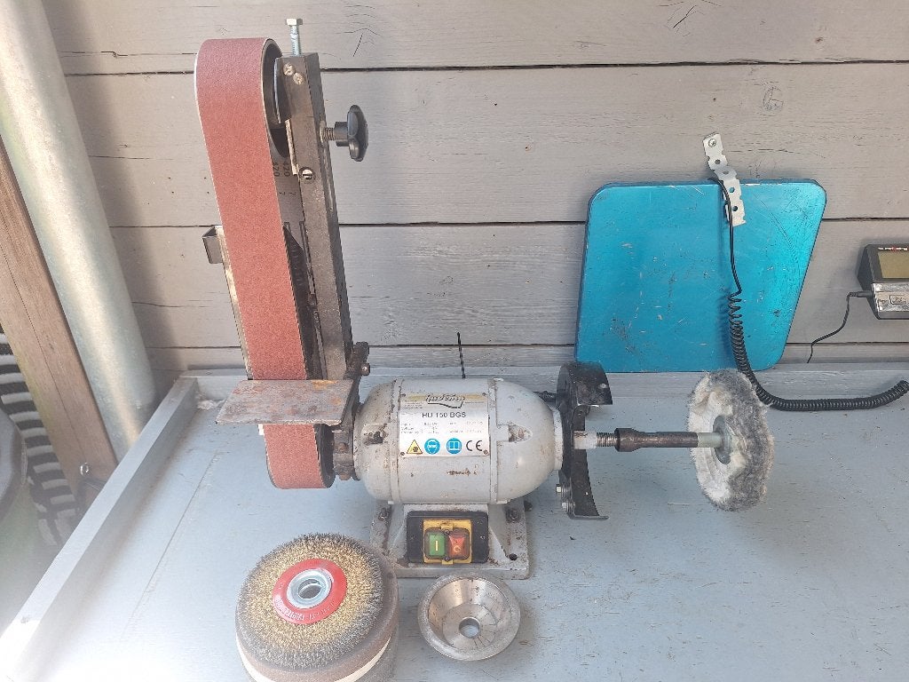 Huvema HU150BGS schuur/polijstmachine, Ophalen of Verzenden, Gebruikt, Minder dan 600 watt, Bandschuurmachine