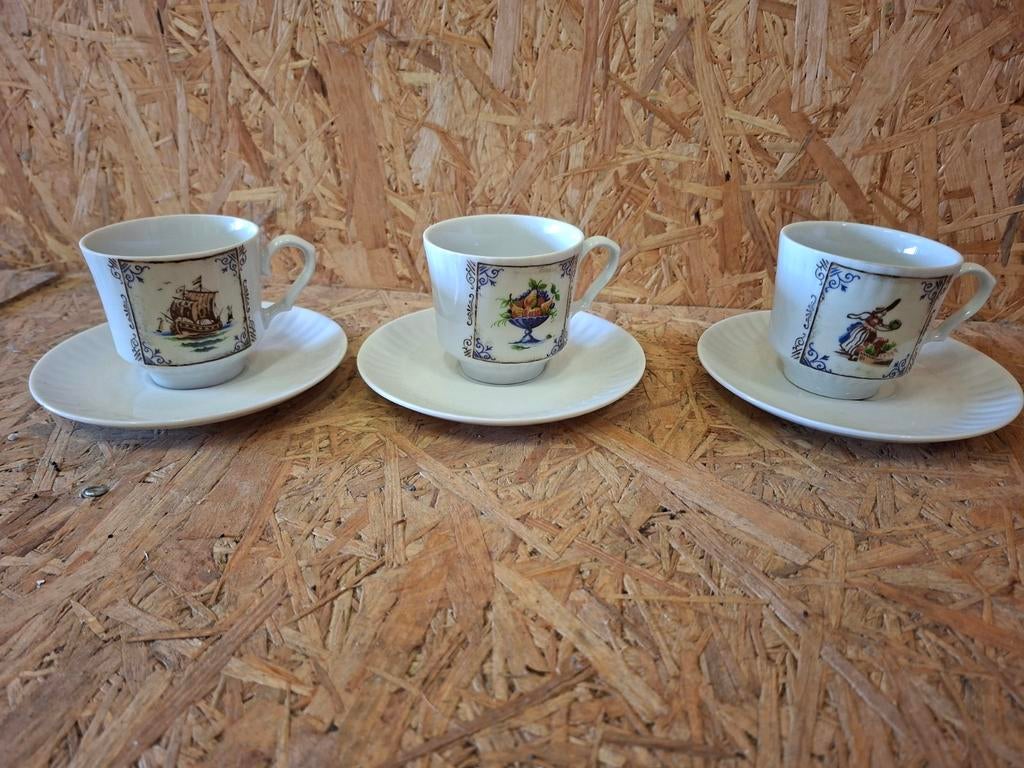 3 vintage kop en schotels Bavaria Eversberg, Ophalen of Verzenden, Huis en Inrichting