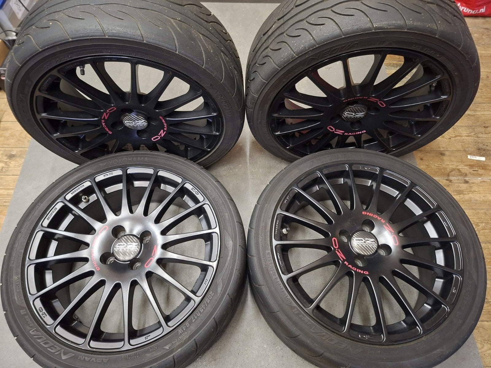 OZ Superturismo 17" velgen 4x100, 205/45/17 semislicks, Auto-onderdelen, Banden en Velgen, Ophalen, Gebruikt, Banden en Velgen
