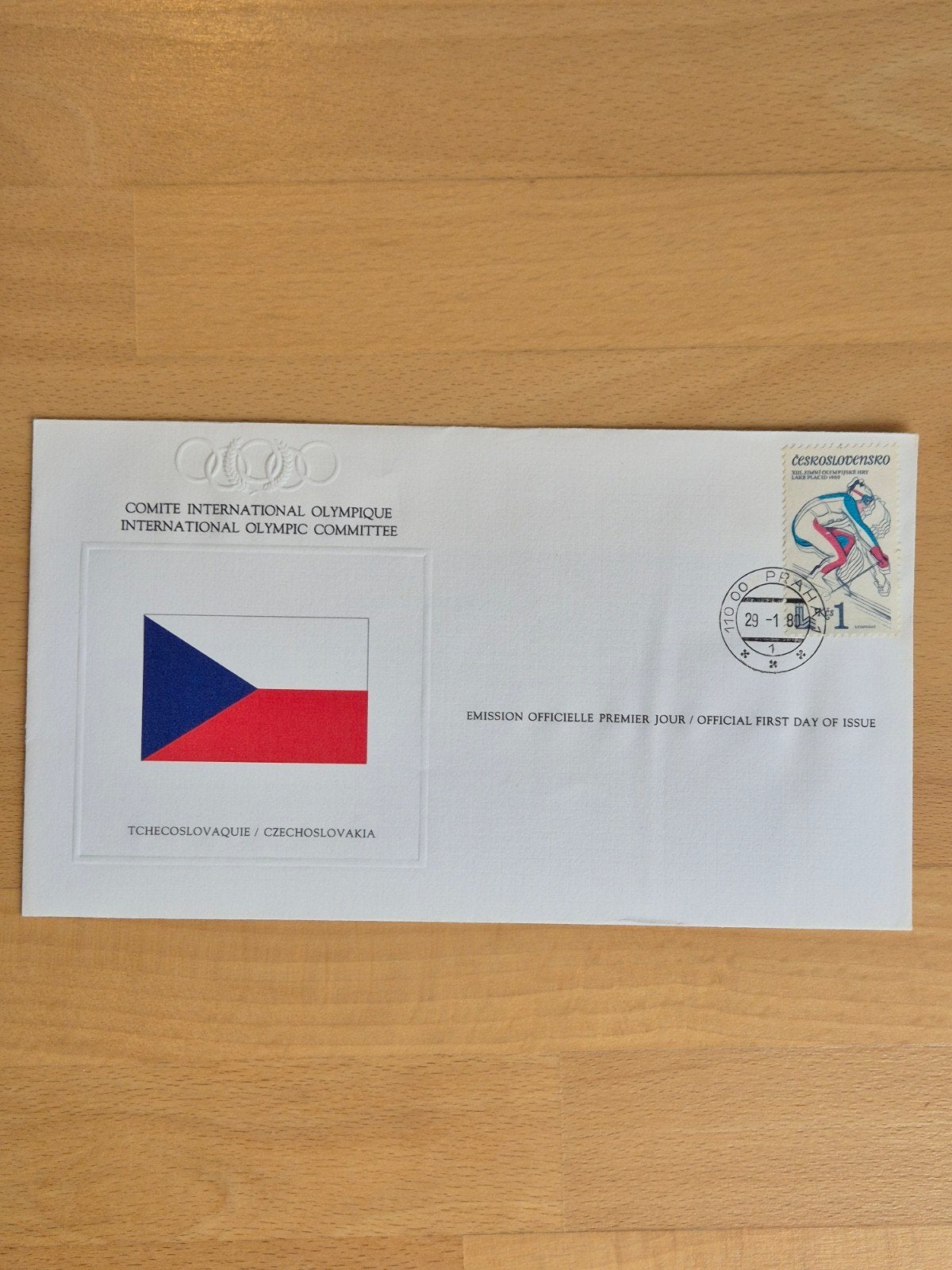 FDC 1980 Olympische Spelen Tsjechoslowakije, Postzegels en Munten, Ophalen of Verzenden, Onbeschreven, Europa