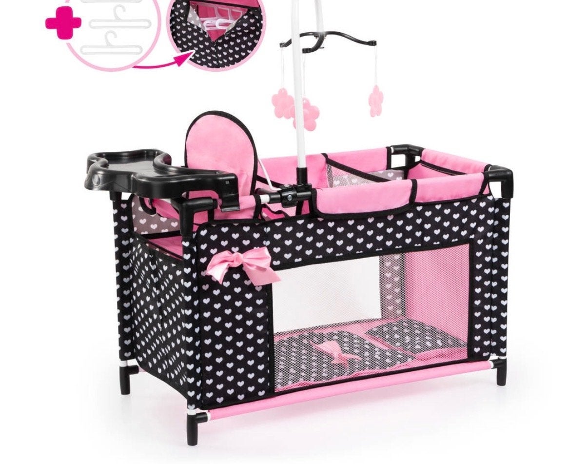Poppenbedje met stoeltje, verschoonmatje en kastruimte, Ophalen of Verzenden, Nieuw, Babypop