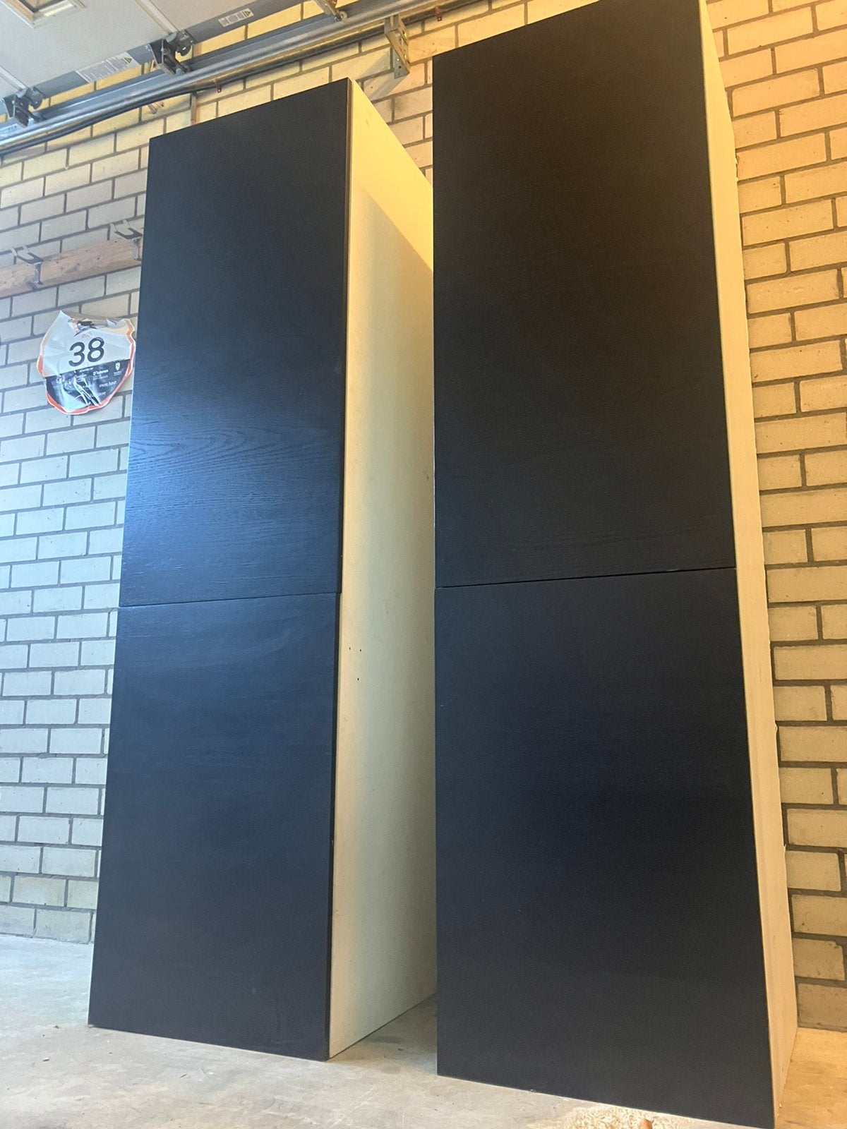 2x wandkast zwart Ikea Metod kast | 217x60x60, Ophalen, Gebruikt