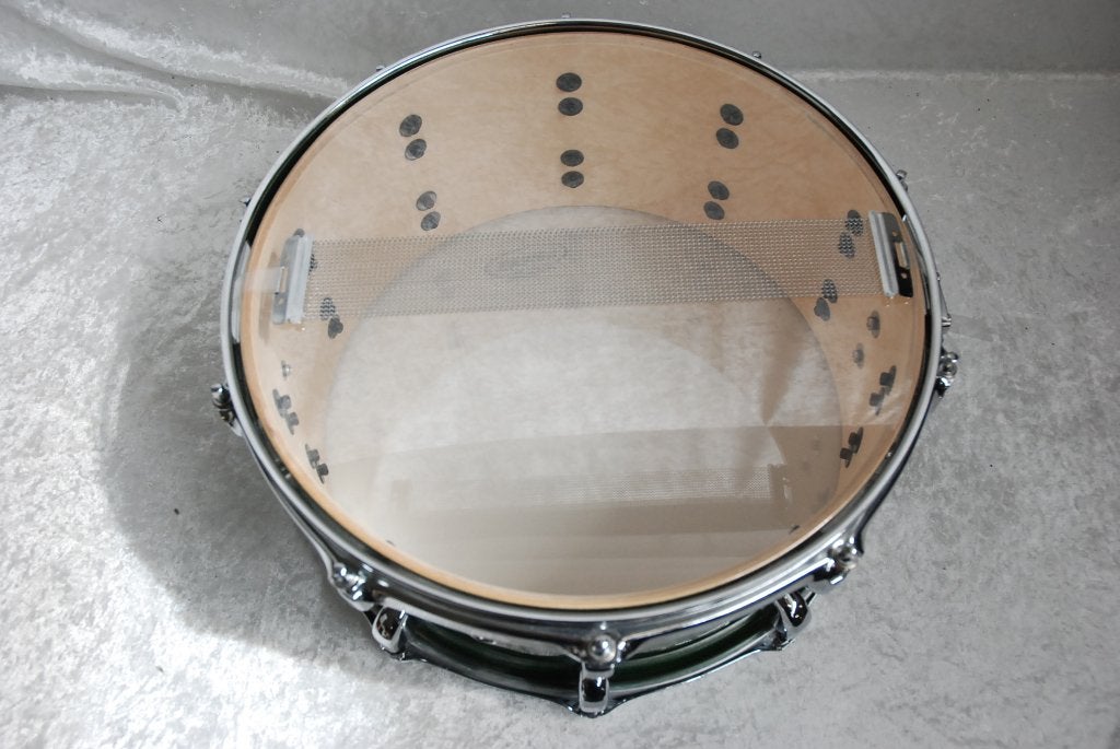 Houten snaredrum gelakt met 10 lugs  14x5,5 inch  <25251226>, Gebruikt, ., Drums of Percussie, Ophalen of Verzenden