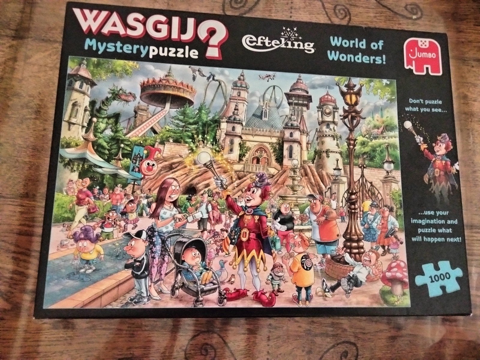 Wasgij Mysterypuzzel Efteling World of Wonders 1000 stukjes, Ophalen of Verzenden, 500 t/m 1500 stukjes, Gebruikt, Legpuzzel