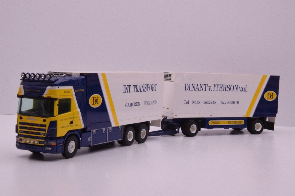 Scania 144  '' Dinant van Itterson  ''  Tekno, Ophalen of Verzenden, Zo goed als nieuw, Bus of Vrachtwagen, Tekno