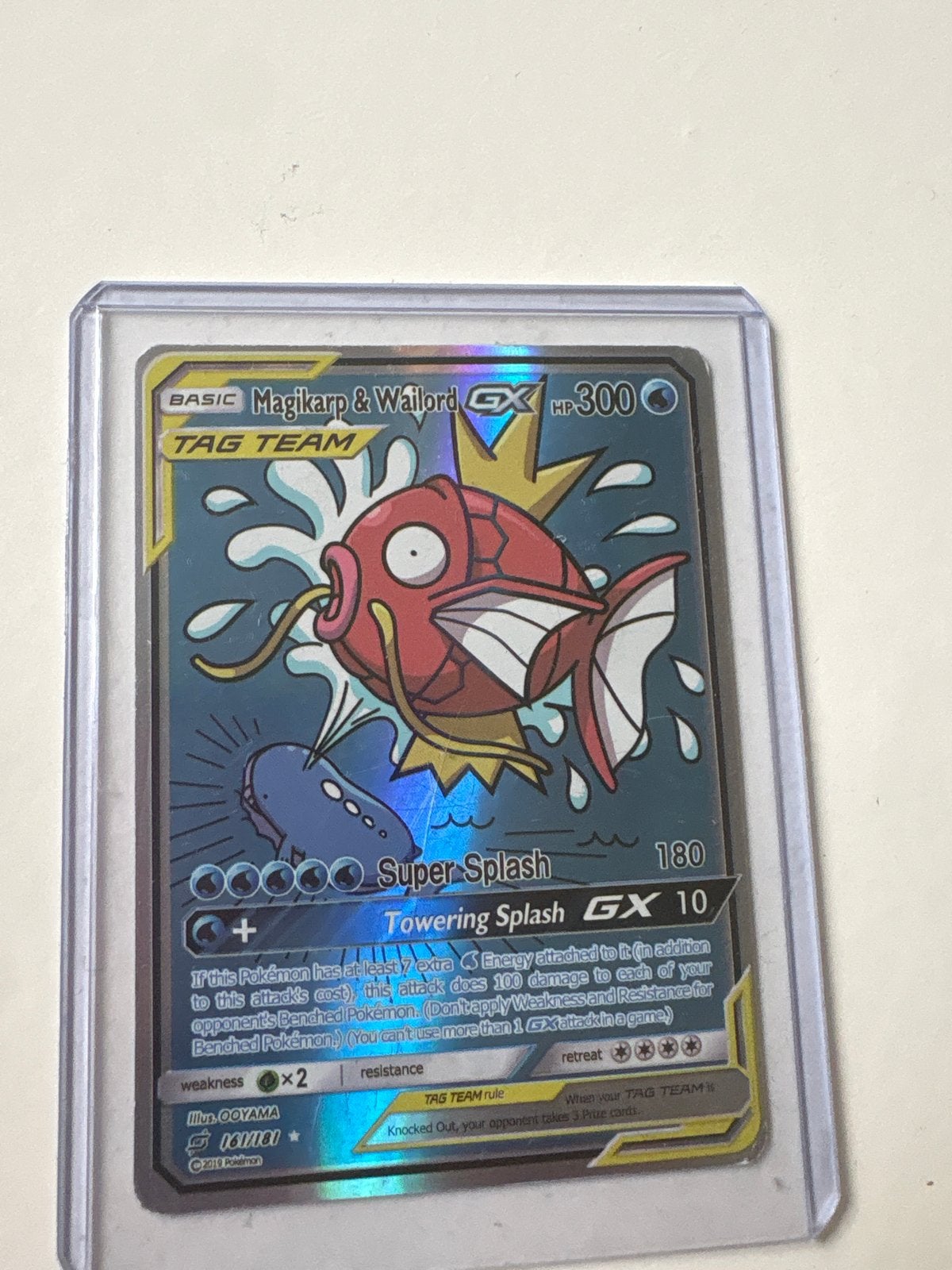 Magikarp & Wailord GX - Pokémon Kaart (TAG TEAM), Hobby en Vrije tijd, Verzamelkaartspellen | Pokémon, Ophalen, Zo goed als nieuw