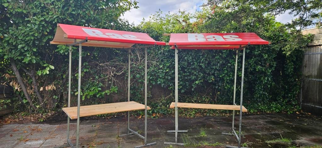 Twee marktkramen / verkoopkramen / Demontabel / Instelbaar, Hobby en Vrije tijd, Ophalen of Verzenden, Gebruikt, Overige typen