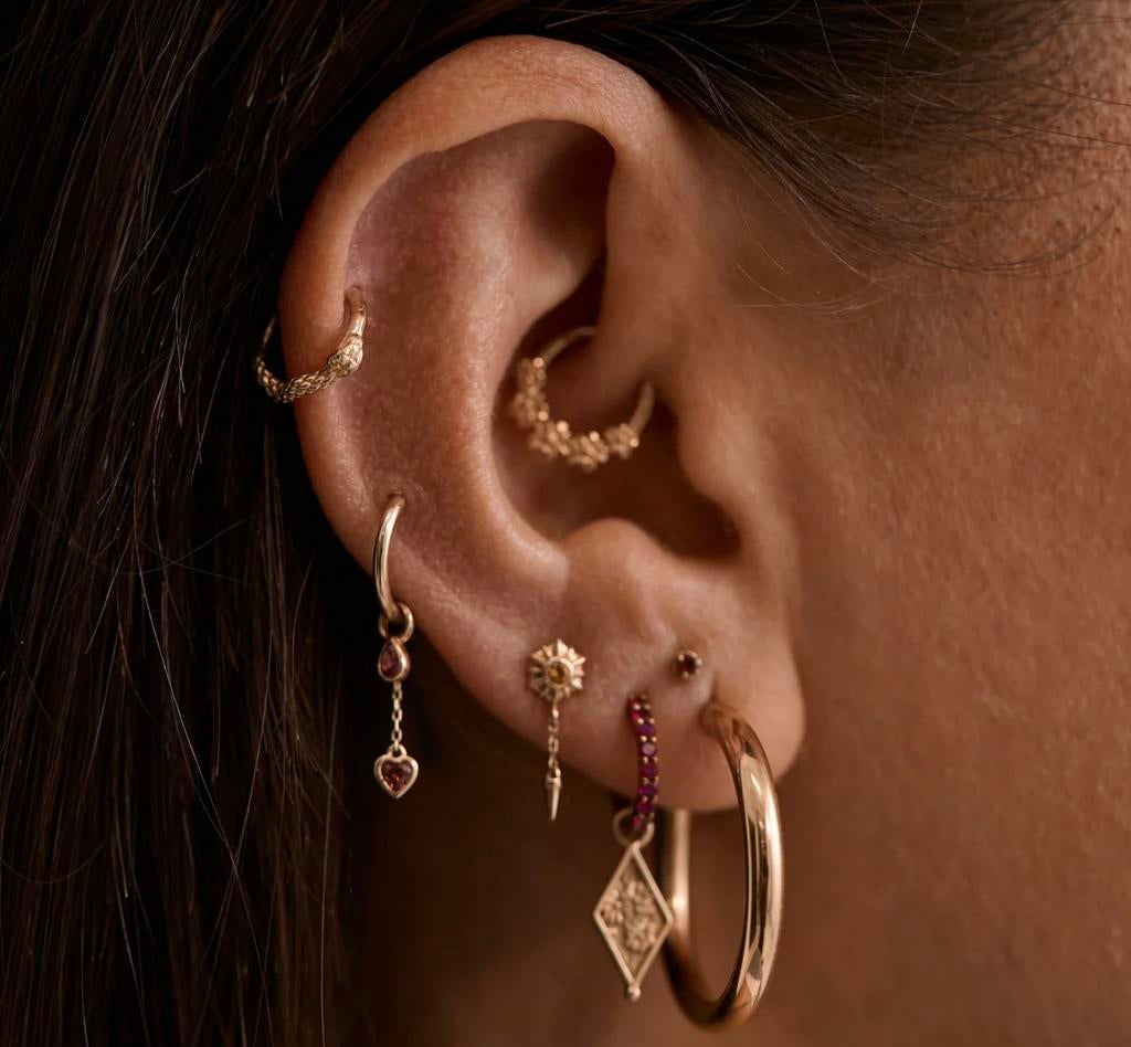 Anna+Nina 14K piercing, Sieraden, Tassen en Uiterlijk, Piercings, Ophalen of Verzenden, Zo goed als nieuw, Goud