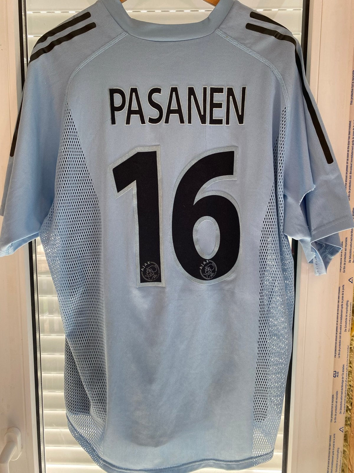 Matchworn Ajax uitshirt 2007/2008 Pasanen #16, Maat M, Ophalen of Verzenden, Gebruikt, Shirt
