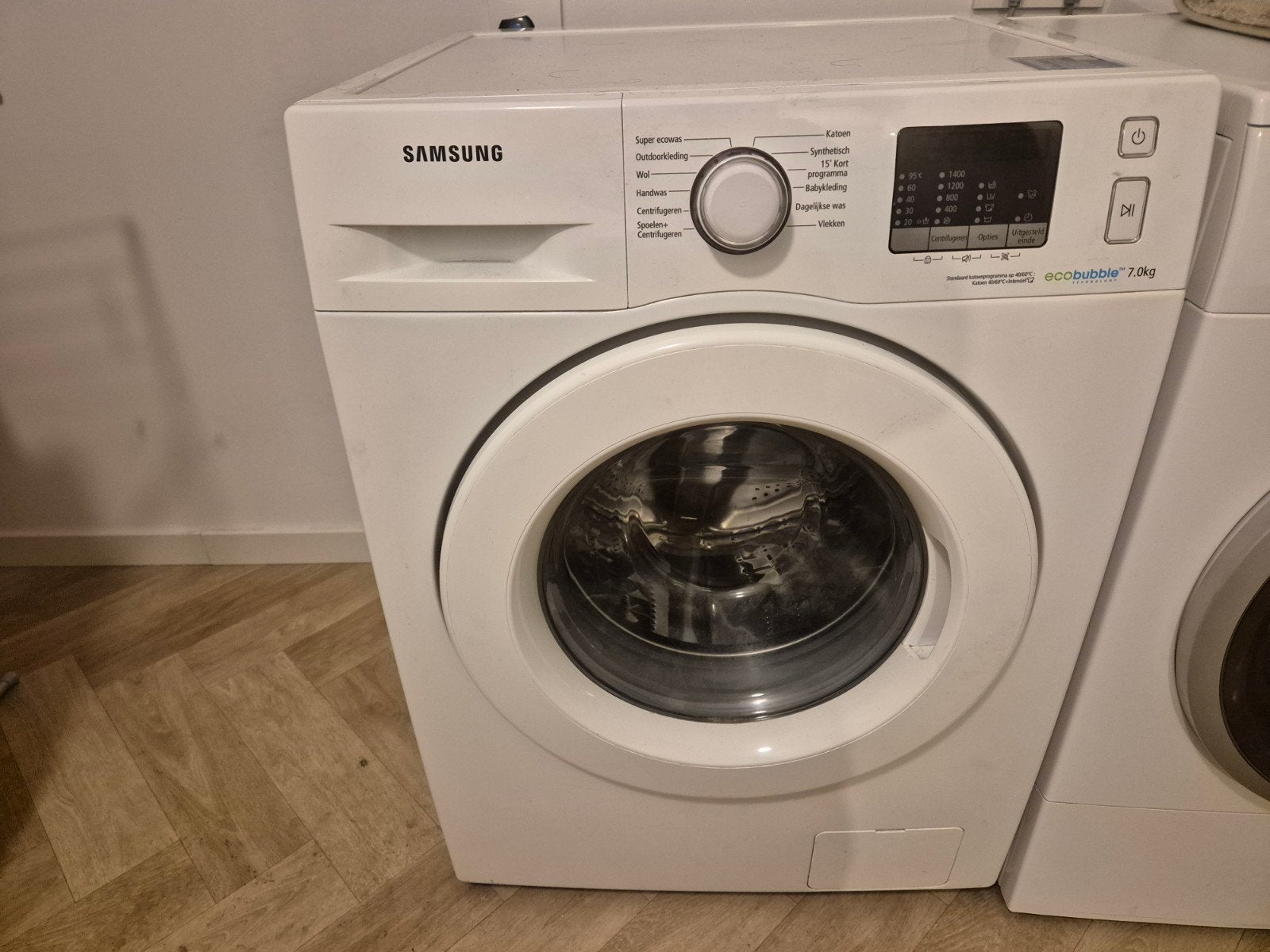 Samsung Eco bubble wasmachine Defect, 6 tot 8 kg, Ophalen, 1200 tot 1600 toeren, 85 tot 90 cm