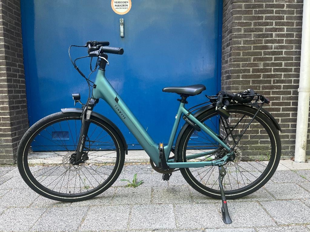 TENWAYS Electric Bike CGO800S - Sky Blue, Gebruikt, 47 tot 51 cm, 50 km per accu of meer, Ophalen