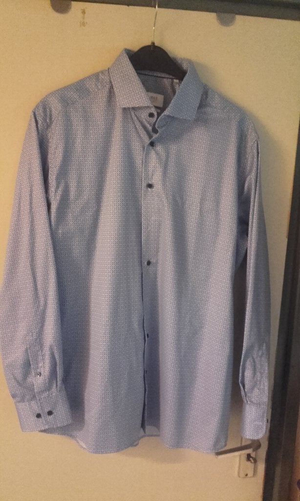 nieuw ETERNA overhemd, Ophalen of Verzenden, Nieuw, Blauw, Halswijdte 43/44 (XL)