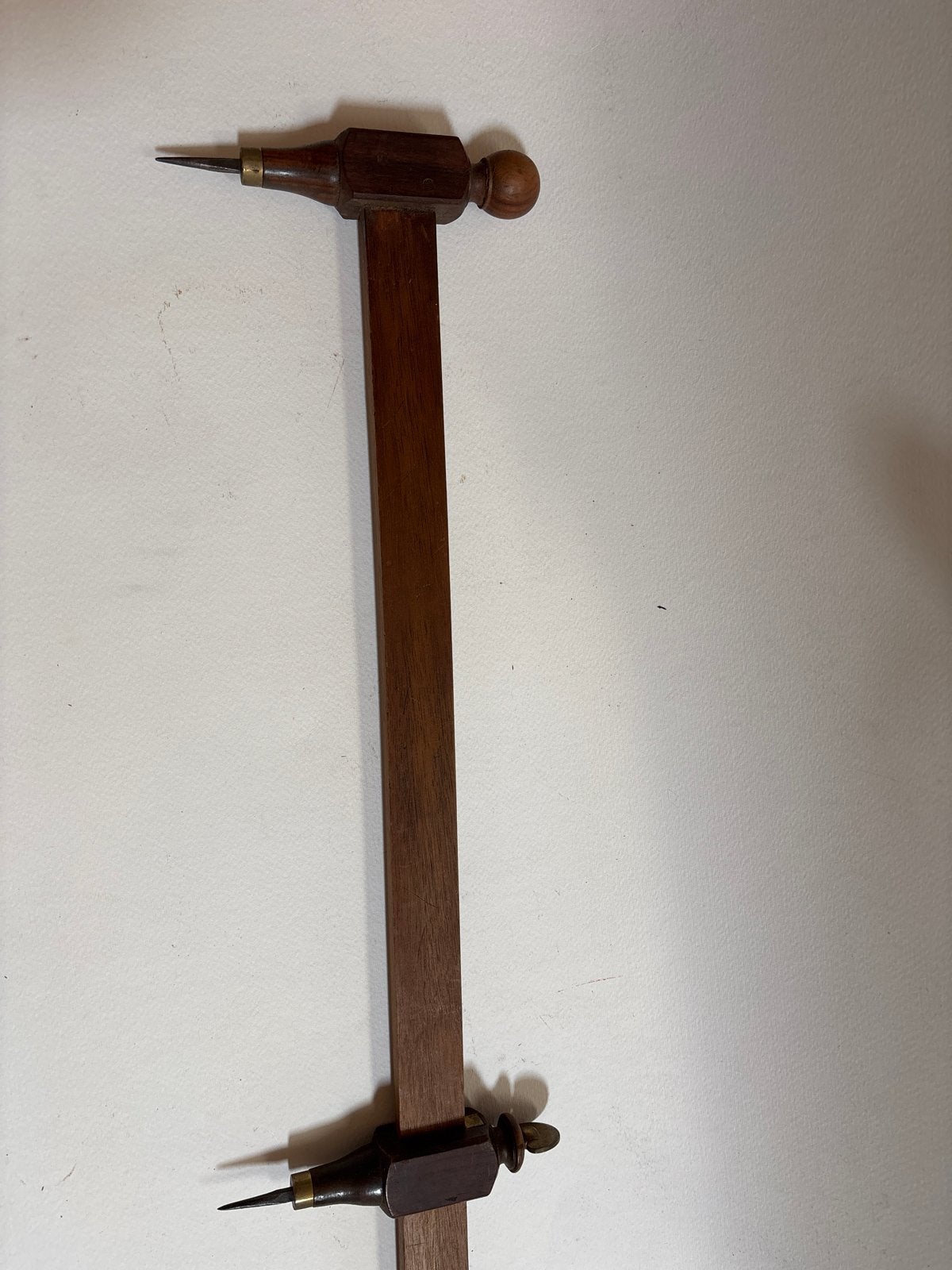 Antieke stokpasser - 110 cm Houten Meetinstrument, Antiek en Kunst, Ophalen of Verzenden