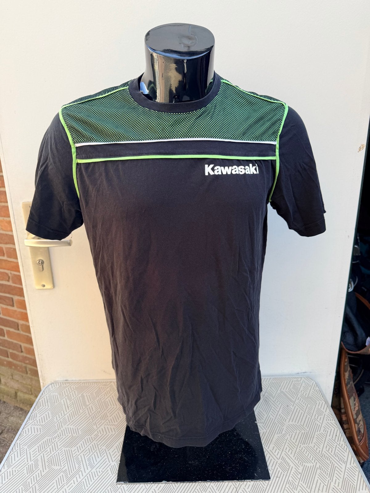 Kawasaki T-shirt Zwart met Groen - Maat xl, Ophalen of Verzenden, Gedragen, Overige maten, Zwart