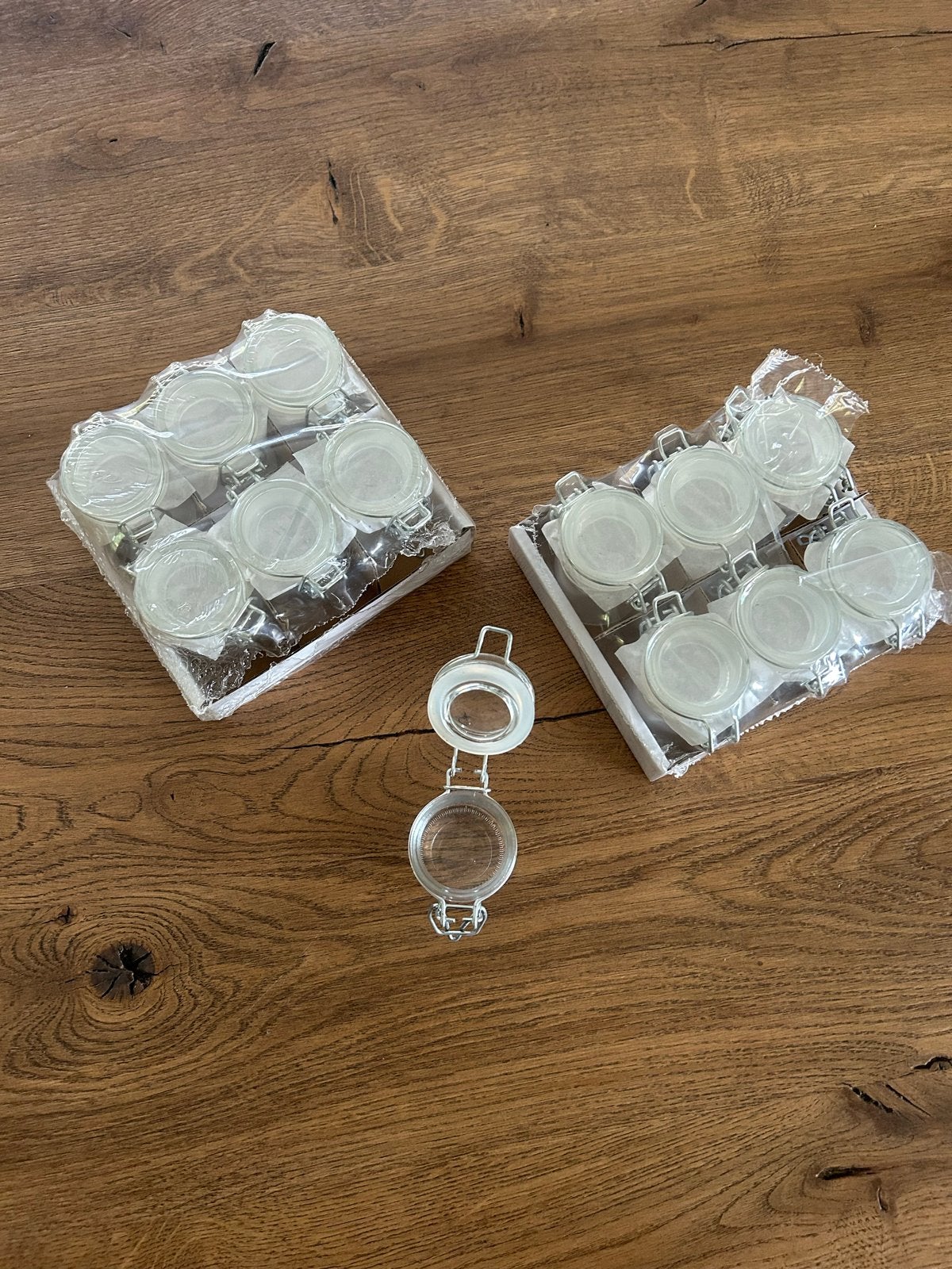 Set van 12 mini weckpotjes met beugelsluiting, Ophalen, Glas, Nieuw, Voorraadpot