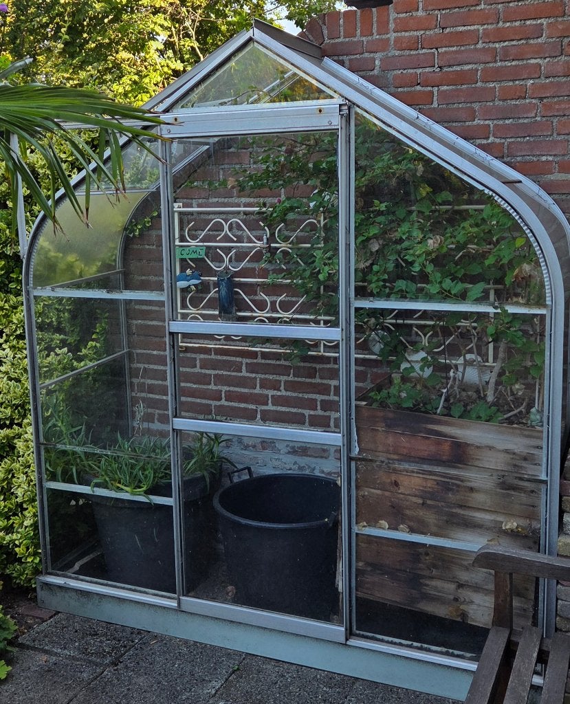 Muurkas, aluminium en glas, 192 x 225 x 67, Ophalen, Gebruikt, Muurkas, Glas