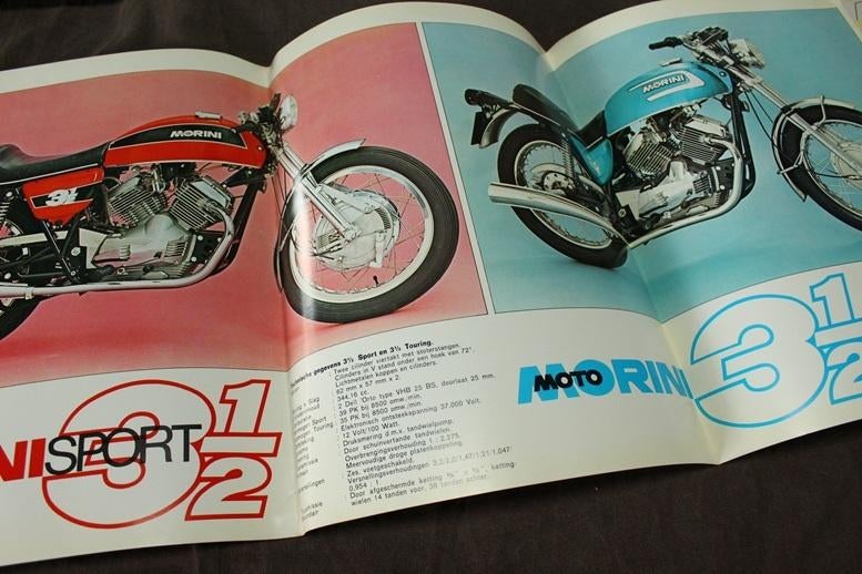 Moto Morini 350 sport motorfiets verkoop folder, Motoren, Handleidingen en Instructieboekjes, Overige merken, Ophalen of Verzenden