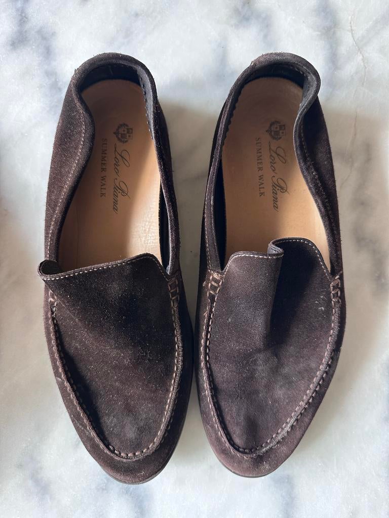 Loro Piana Summer Walk Loafers Bruin Suède Maat 43, Loafers, Bruin, Ophalen of Verzenden, Gedragen