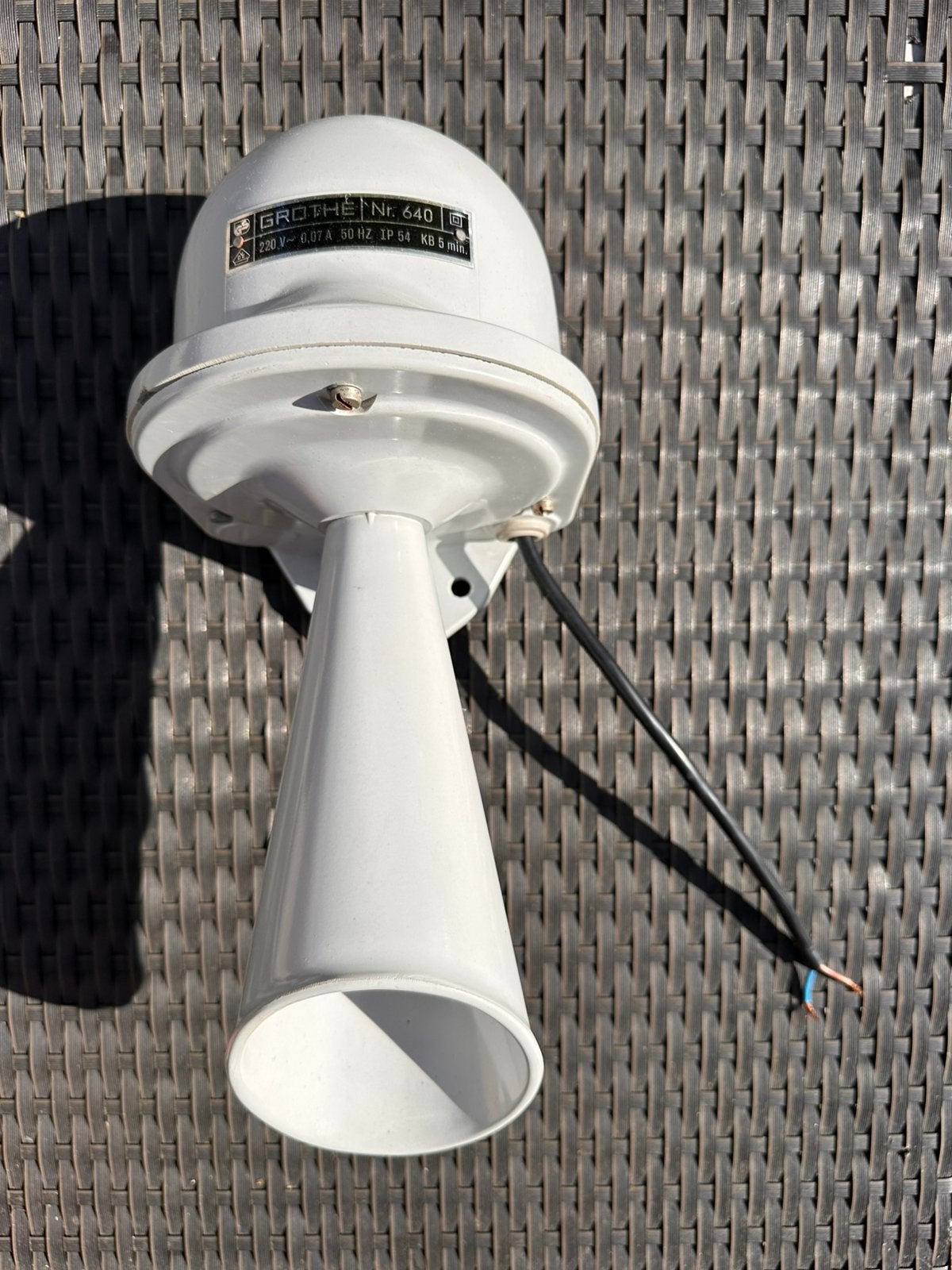 schoolhoorn alarmhoorn pauzehoorn. Sirene Topstaat 220V IP54, Ophalen of Verzenden, Zo goed als nieuw, Sirene, Overige soorten