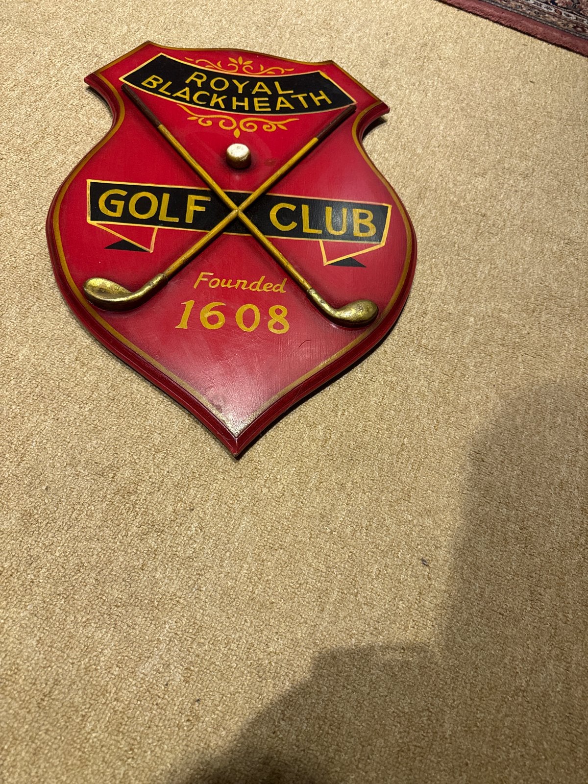 Reclamebord Royal Blackheath Golf Club - Hout, Ophalen